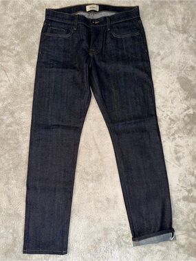 Baldwin 76 Slim Selvedge Button Fly Indigo Raw Jeans Men’s 31x30 Made In USA
